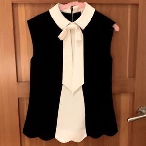 Ted Baker blouse size 0 black/white